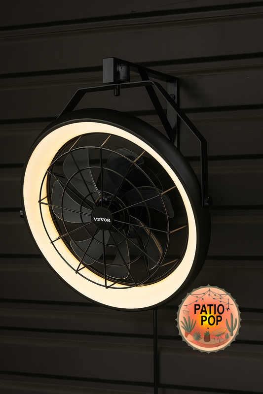 Wift 22” Wall Mounted Fan with Light & Remote